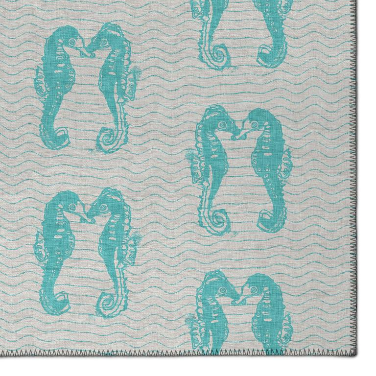 Dalyn Seabreeze SZ15 Teal Area Rug Corner