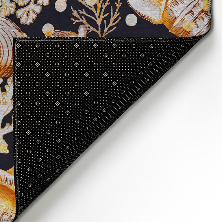 Dalyn Seabreeze SZ6 Black Area Rug Backing