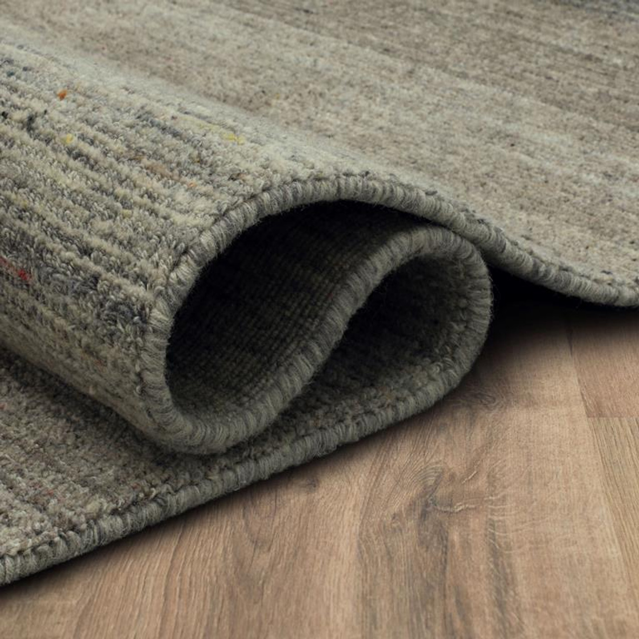Karastan Wabi Sabi RG864-793 Dusk Grey Area Rug by Drew & Jonathan Home Roll Edge