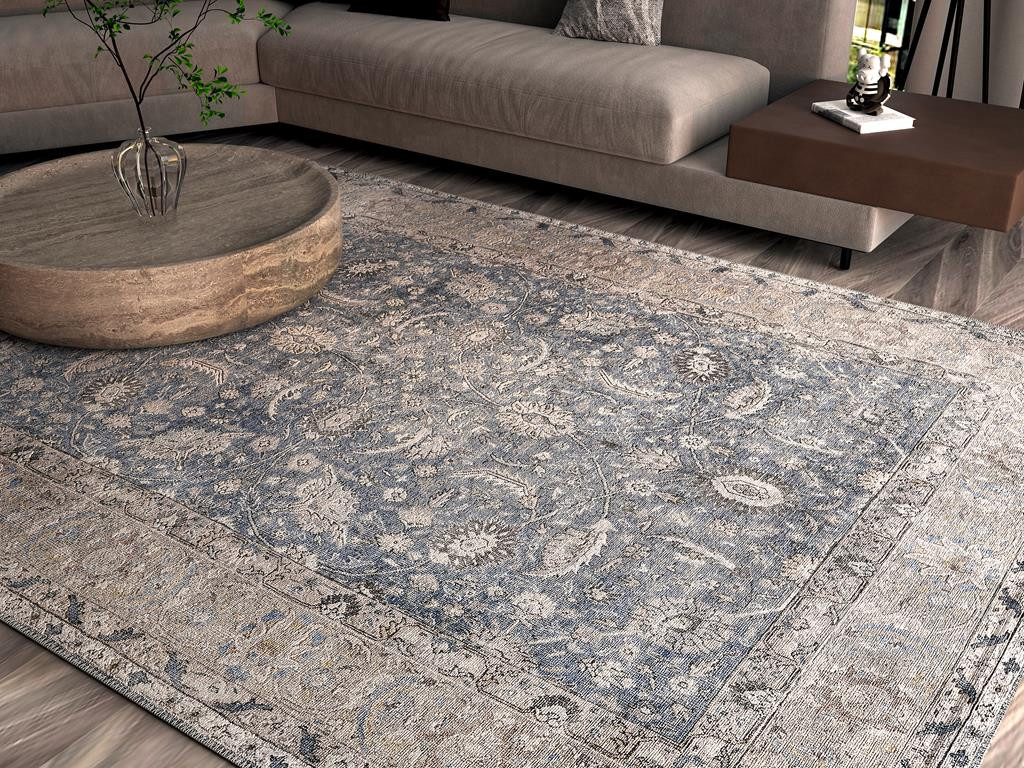 Kas London 4802 Blue Madison Area Rug Room Scene