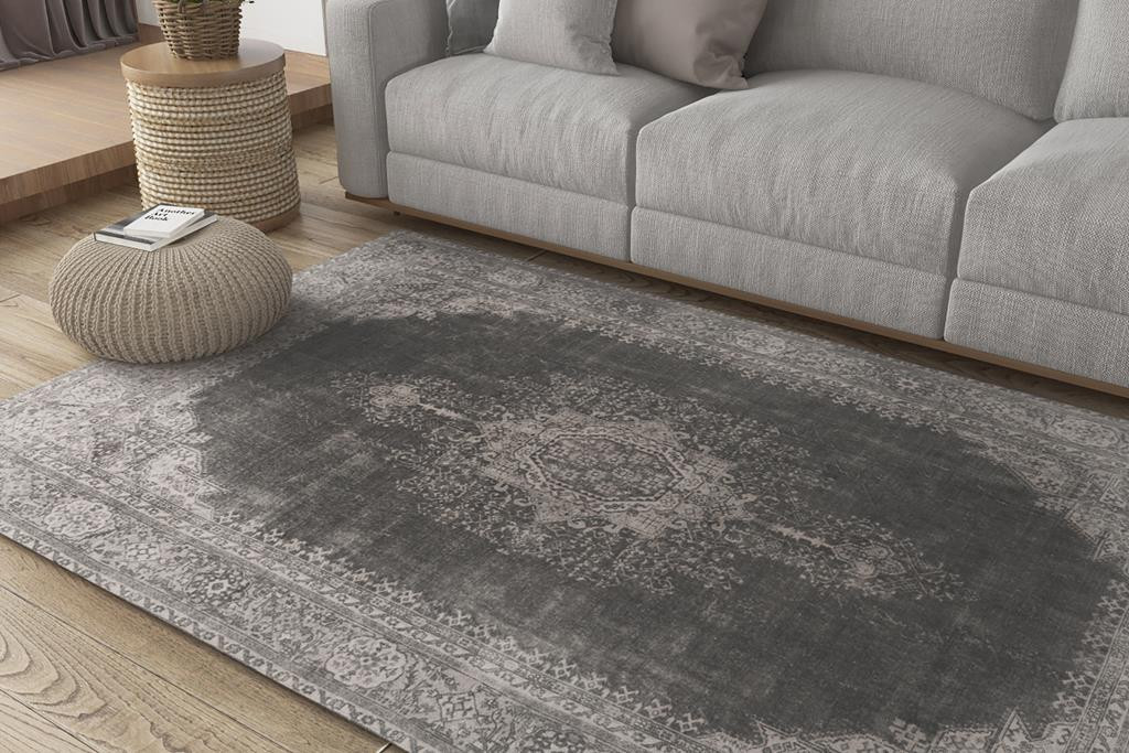 Kas London 4803 Grey Lauren Area Rug Room Scene