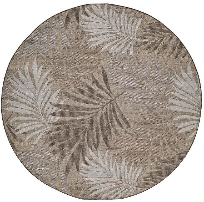 Kas Provo Natural Palms Round Area Rug
