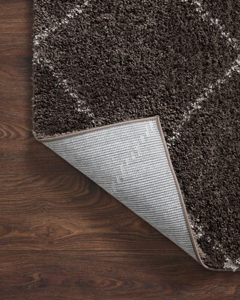 Loloi II Bliss Shag BLS-04 Bark Grey Area Rug Backing