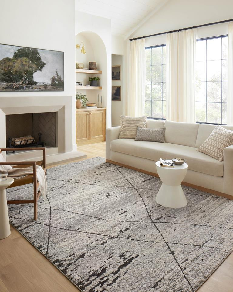 fab グレイビィ CF Loloi II Fabian FAB-04 Grey Charcoal Area Rug | Carpetmart.com