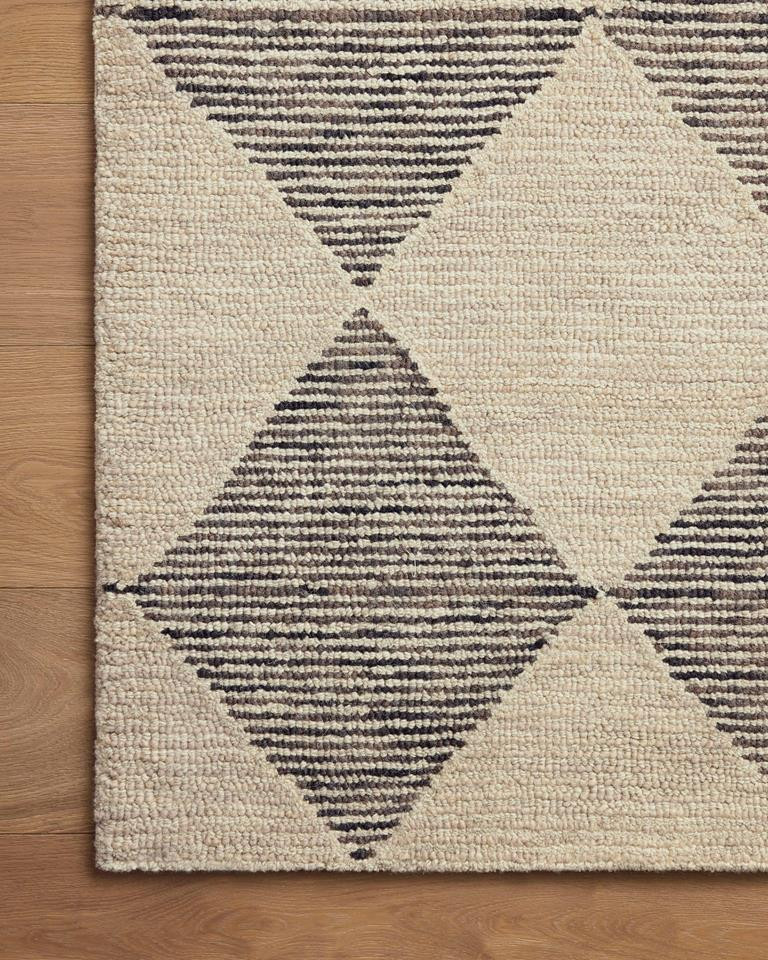Francis FRA-01 Beige Charcoal Area Rug - Chris Loves Julia x Loloi