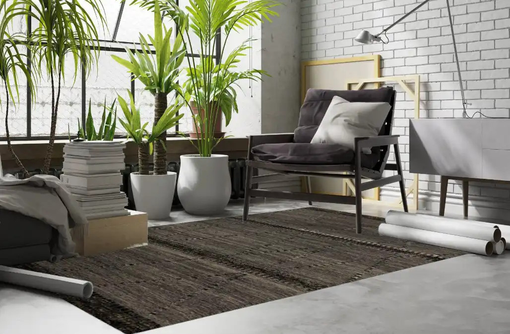 Loloi Iman IMA-04 Grey Multi Area Rug Room Scene