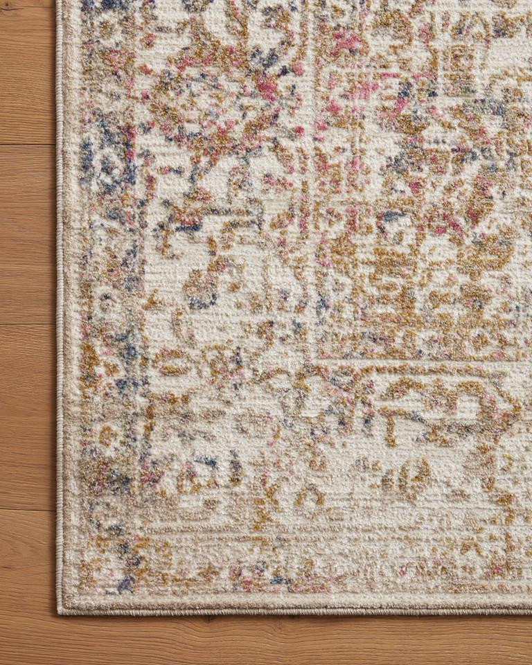 Loloi Indra INA-05 Ivory Multi Area Rug Corner