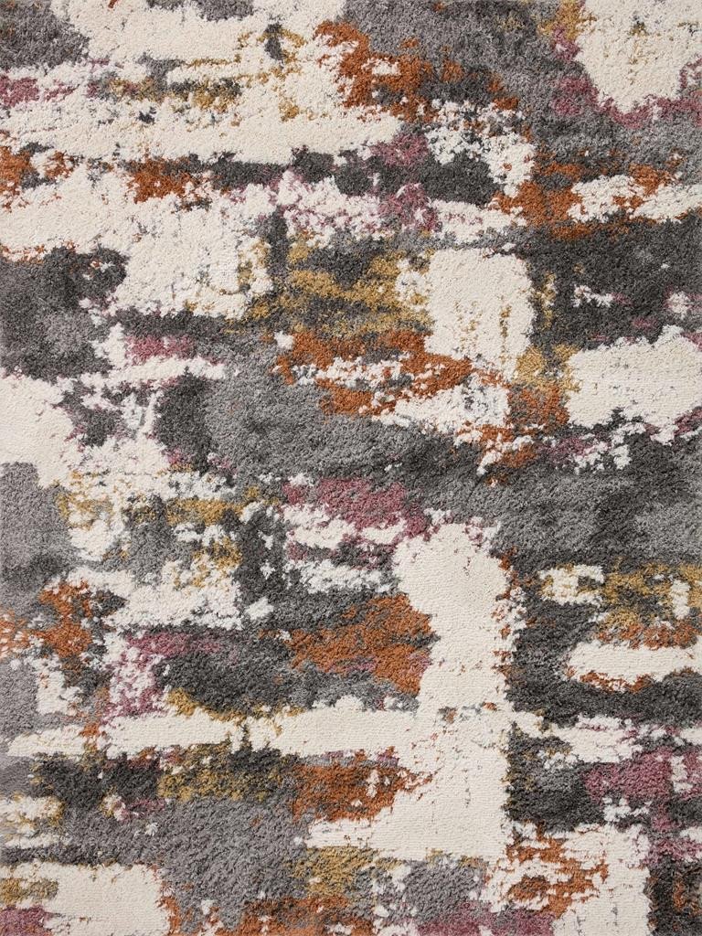 Loloi Levitt Shag LEV-04 Grey Multi Area Rug | Carpetmart.com