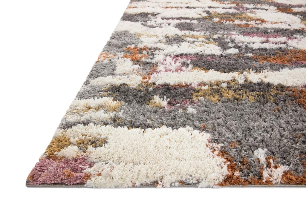 Loloi Levitt Shag LEV-04 Grey Multi Area Rug | Carpetmart.com