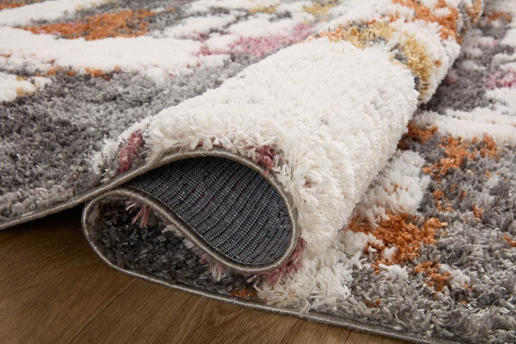 Loloi Levitt Shag LEV-04 Grey Multi Area Rug | Carpetmart.com