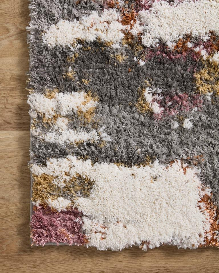 Loloi Levitt Shag LEV-04 Grey Multi Area Rug | Carpetmart.com