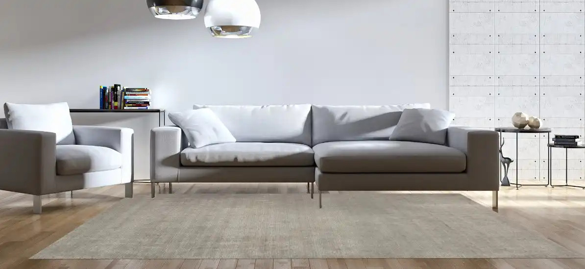 Loloi Ollie OLI-01 Silver Area Rug Room Scene