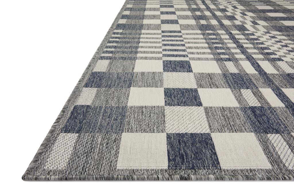 Loloi II Rainier RAI-04 Ivory Denim Area Rug Angle