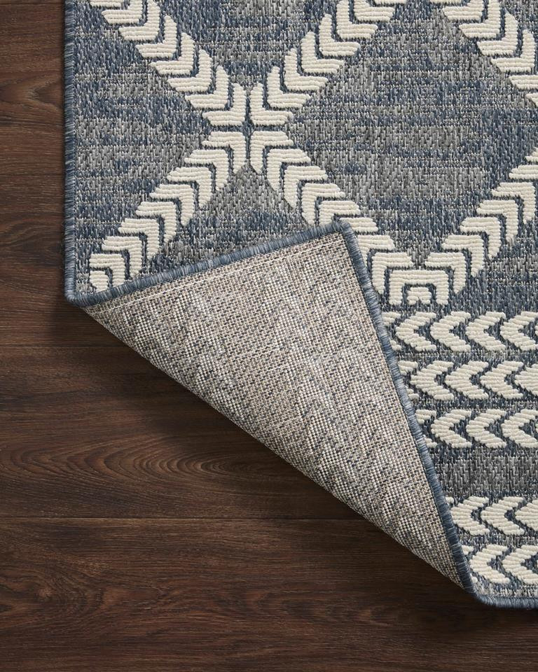 Loloi II Rainier RAI-05 Denim Ivory Area Rug Backing