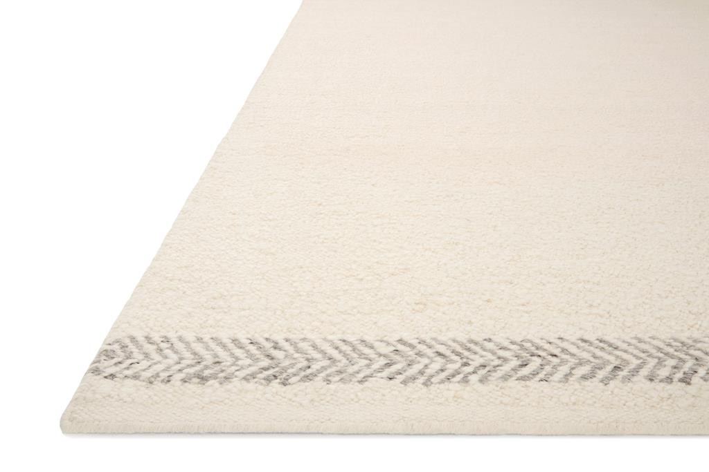 Loloi Reyla RLA-01 Ivory Silver Area Rug Angle