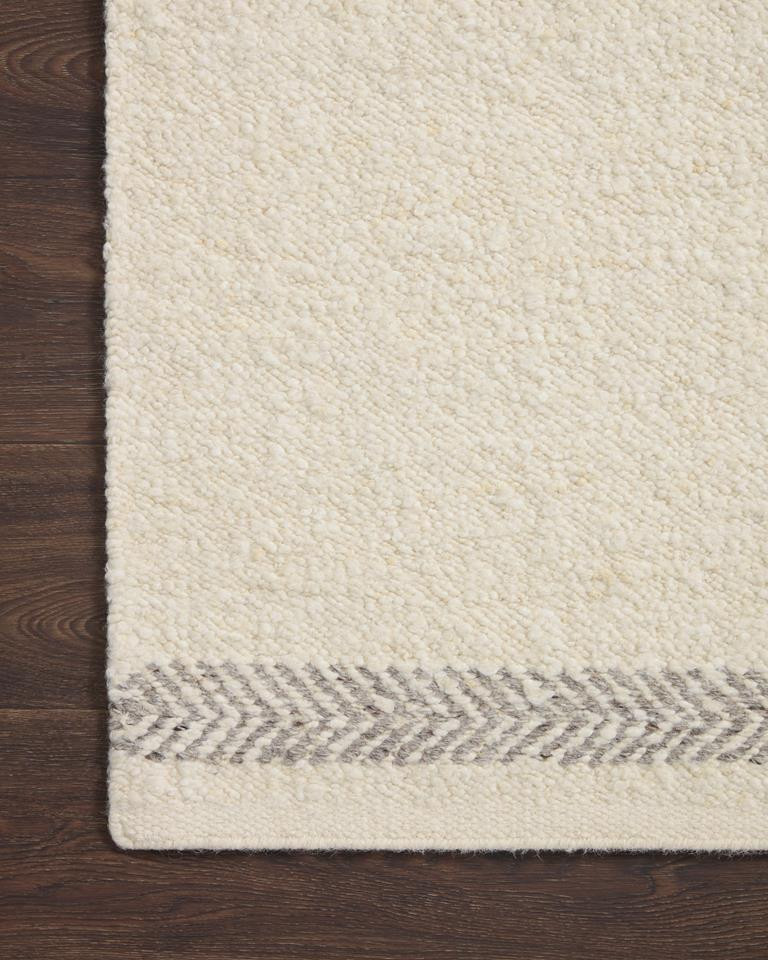 Loloi Reyla RLA-01 Ivory Silver Area Rug Corner