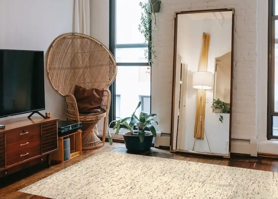 Loloi Reyla RLA-01 Pebble Stone Area Rug Room Scene