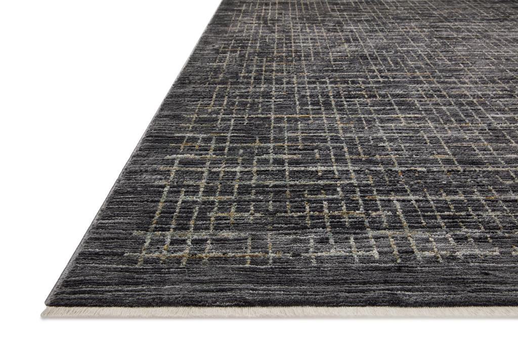 Loloi Soho SOH-01 Onyx Silver Area Rug Angle