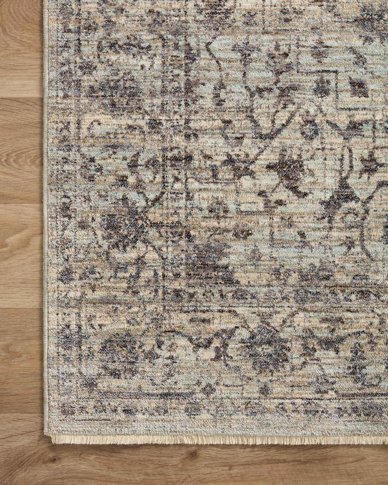 Loloi II Sorrento SOR-01 Mist Charcoal Area Rug Corner