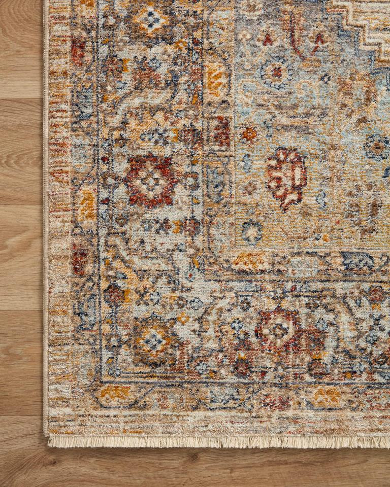 Loloi II Sorrento SOR-06 Multi Sunset Area Rug Corner