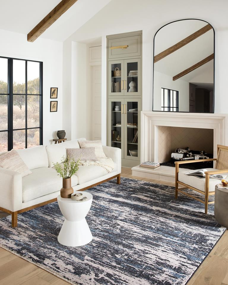 Loloi II Vance VAN-04 Charcoal Dove Area Rug Room Scene