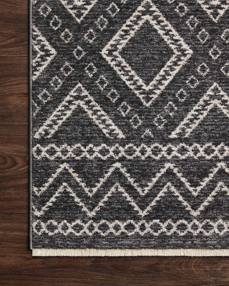 Loloi II Vance VAN-05 Charcoal Dove Area Rug Corner