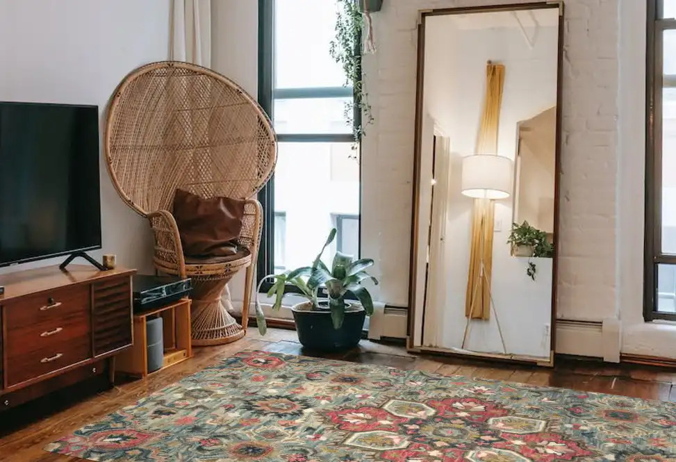 Loloi Zharah ZR-13 Light Blue Multi Area Rug Room Scene