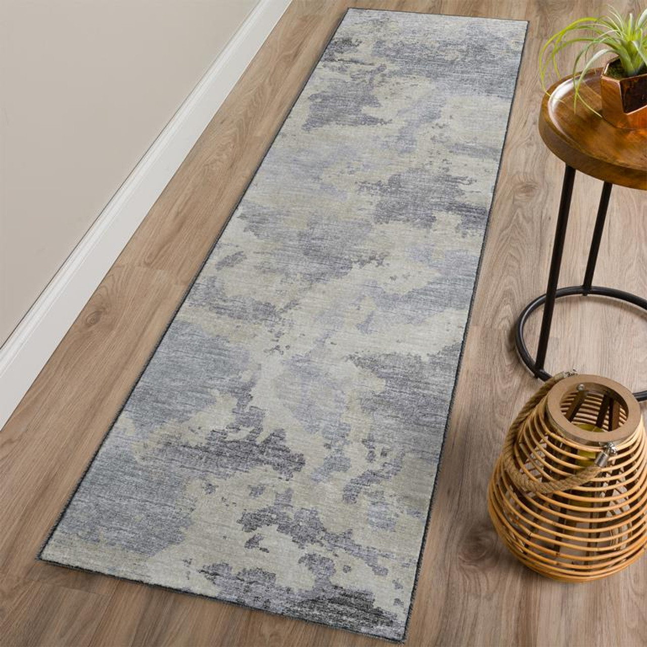 Dalyn Camberly CM2 Graphite Runner Area Rug Room Scene