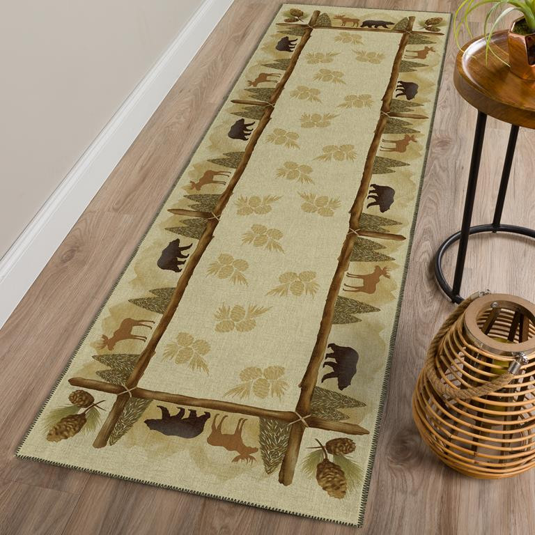 Dalyn Excursion EX2 Beige Runner Area Rug Room Scene