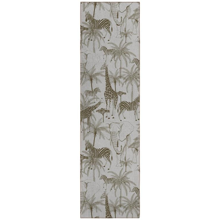 Dalyn Tropics TC7 Grey 2x8 Runner Area Rug