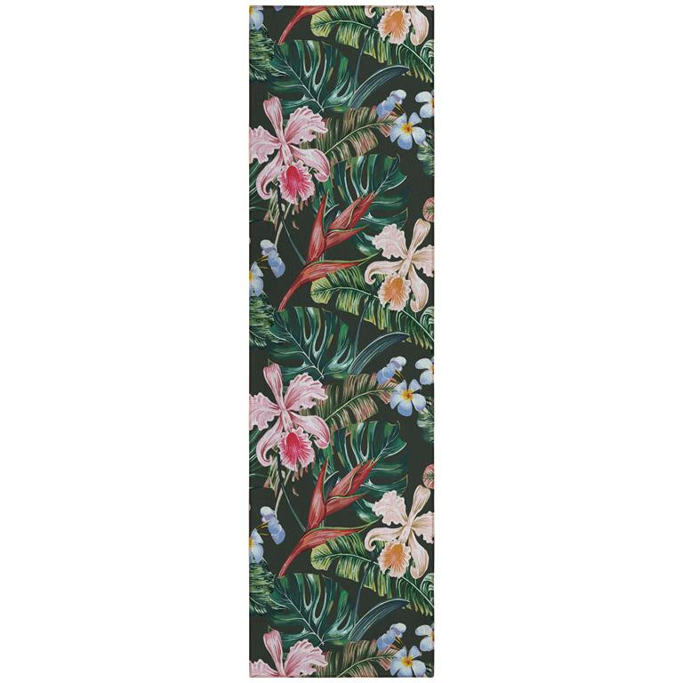 Dalyn Tropics TC6 Black 2x8 Runner Area Rug