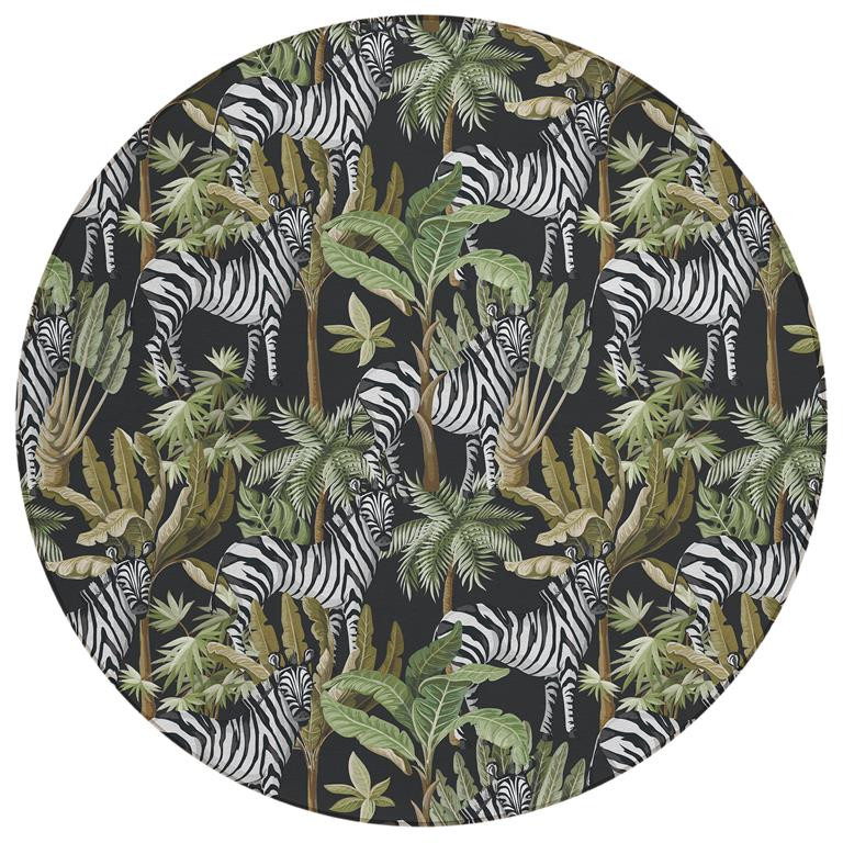 Dalyn Tropics TC13 Black Round Area Rug