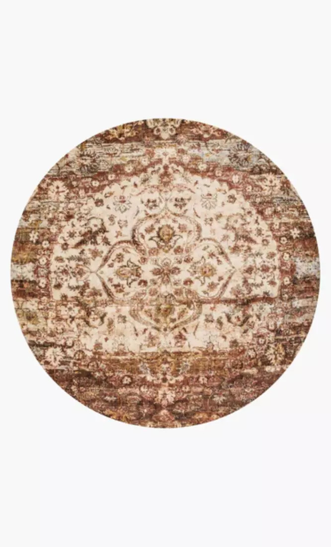 Loloi Anastasia AF-06 Rust/Ivory Area Rug Round
