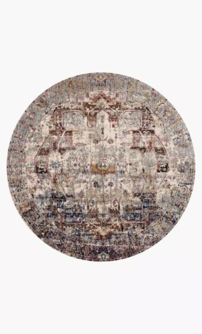 Loloi Anastasia AF-08 Slate/Multi Area Rug Round