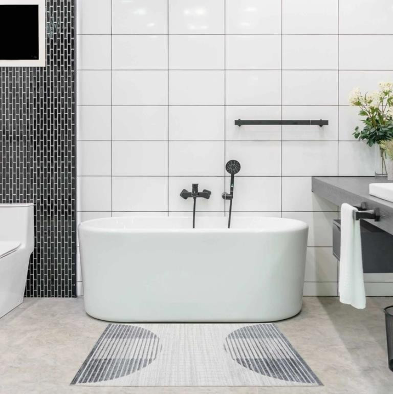 Nourison Astra Machine Washable ASW03 Ivory Blue Area Rug