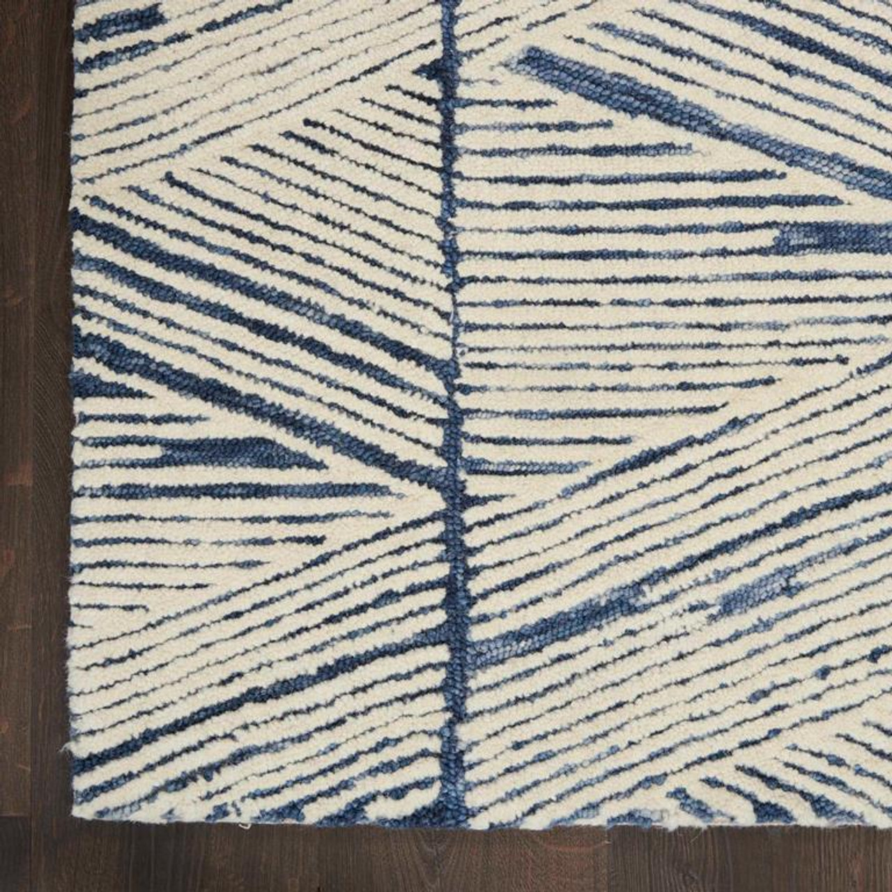 Nourison Colorado CLR01 White Blue Area Rug Corner