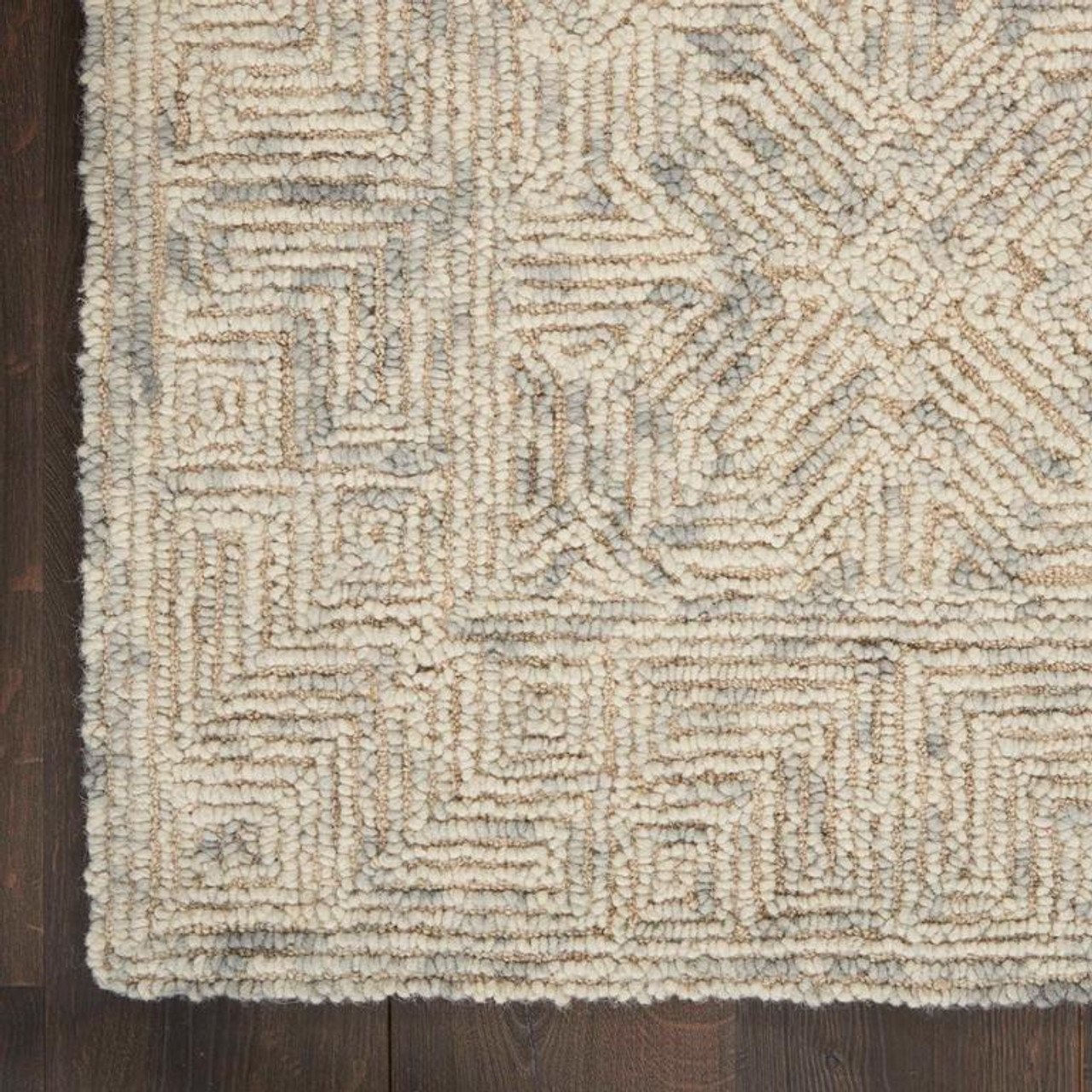 Nourison Colorado CLR05 Beige Grey Area Rug Corner