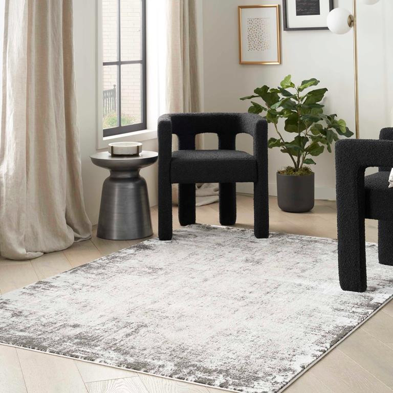 Nourison Desire DSR05 Grey Ivory Area Rug Room Scene