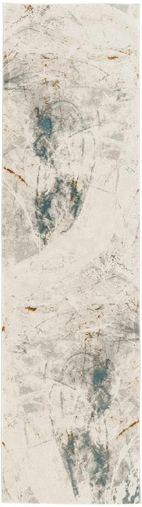 Nourison Desire DSR04 Ivory Grey Blue 2x8 Runner