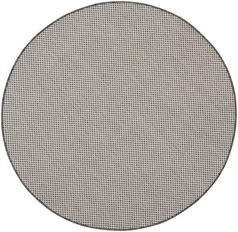 Nourison Courtyard COU01 Ivory Charcoal Round Rug