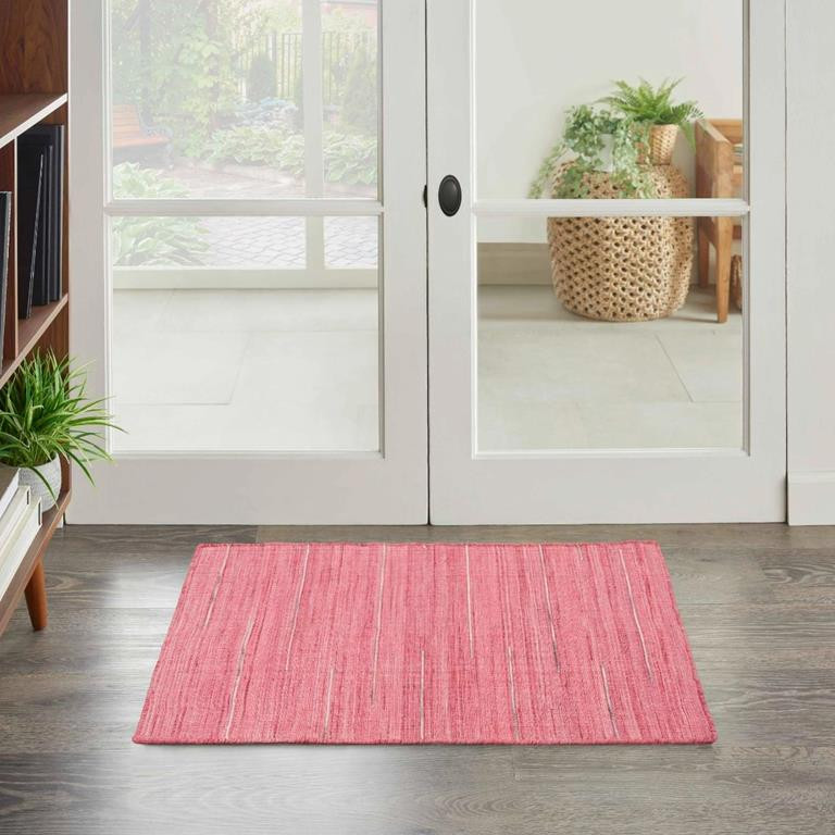 Nourison Interweave IWV01 Rose Scatter Rug in Room