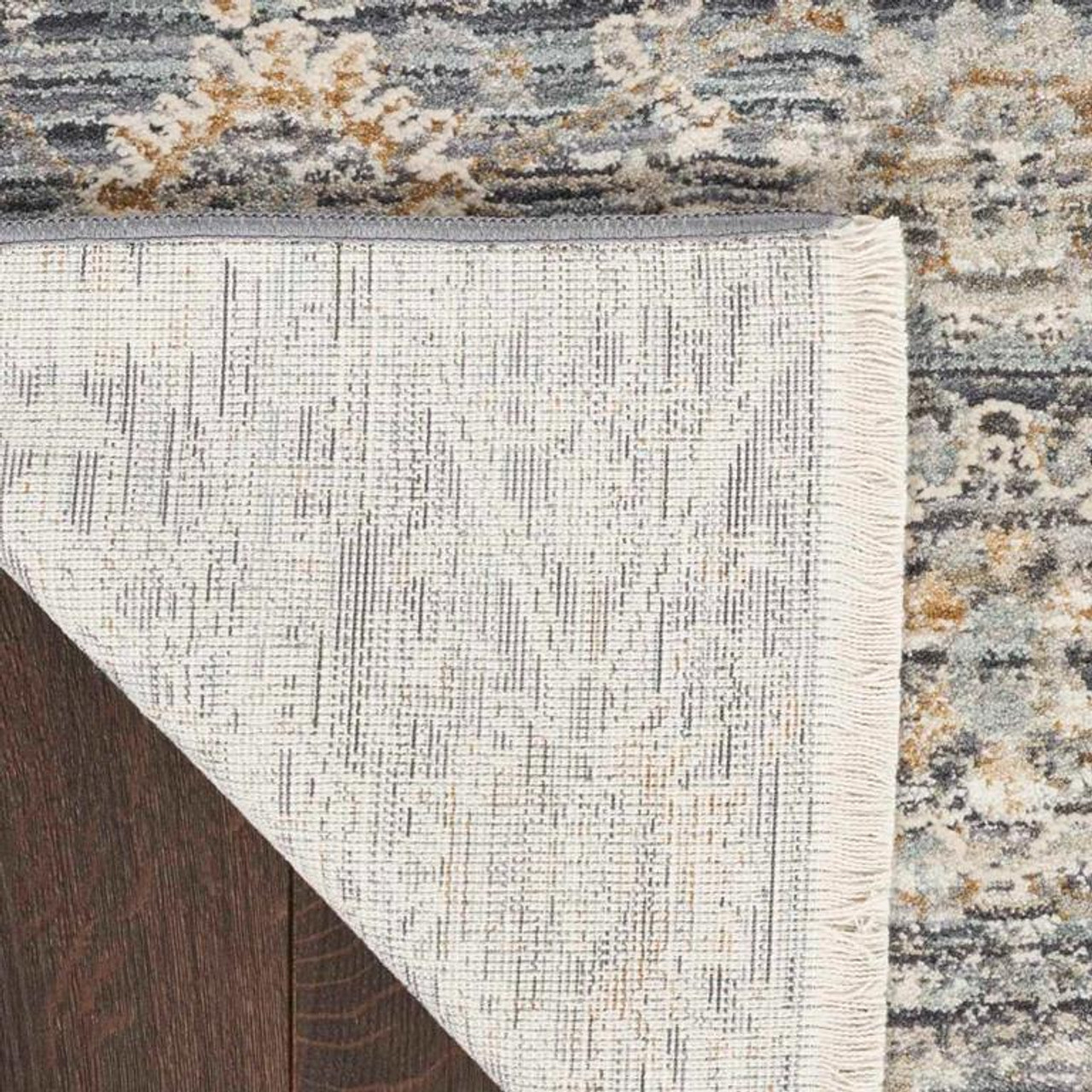 Nourison Lynx LNX08 Charcoal Area Rug Back