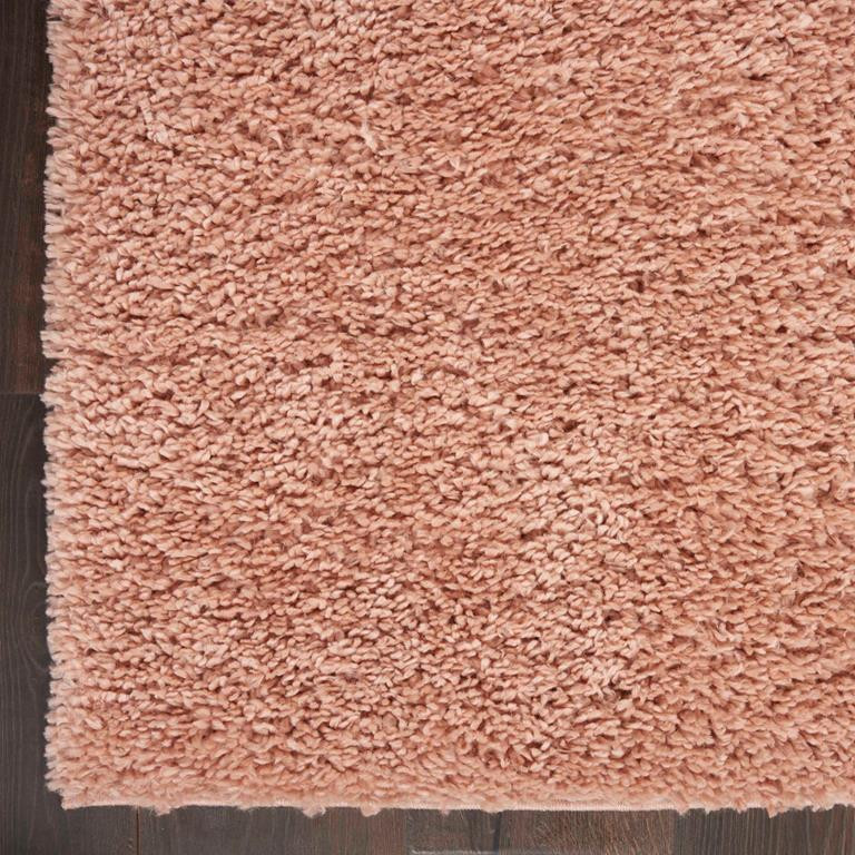 Nourison Malibu Shag MSG01 Blush Area Rug Corner
