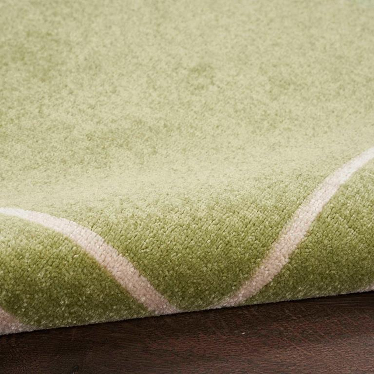 Nourison Essentials NRE02 Green Ivory Rug Texture