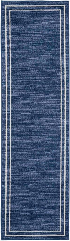 Nourison Essentials NRE02 Navy Ivory 2x8 Runner