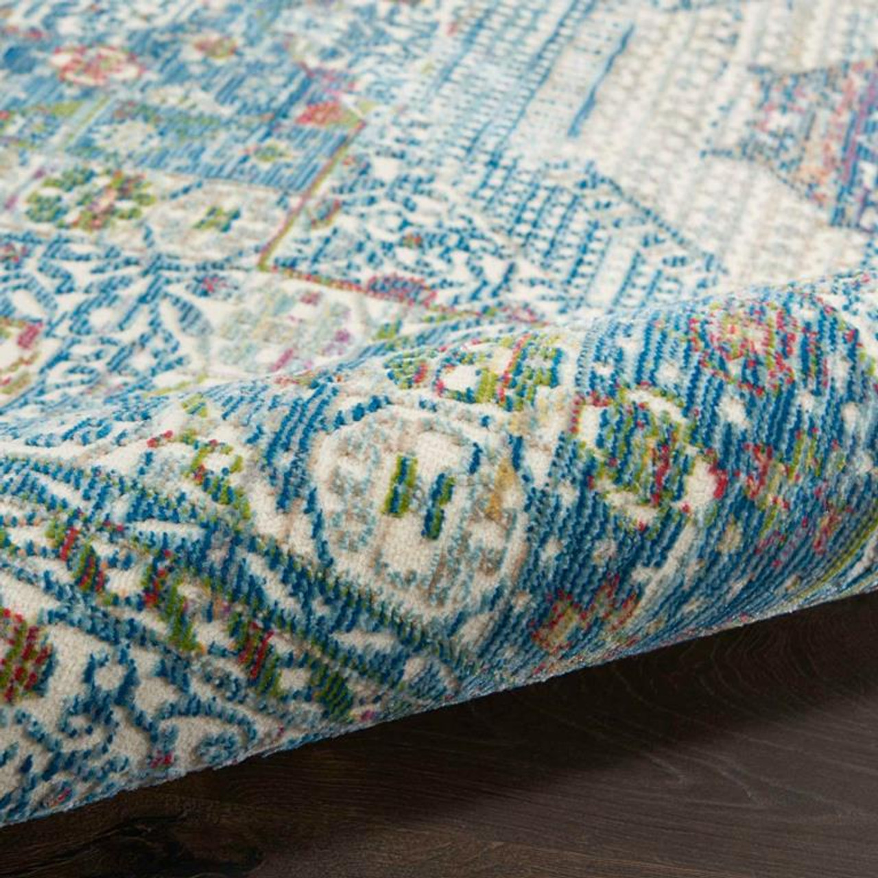 Nourison Ankara Global ANR17 Ivory Light Blue Area Texture