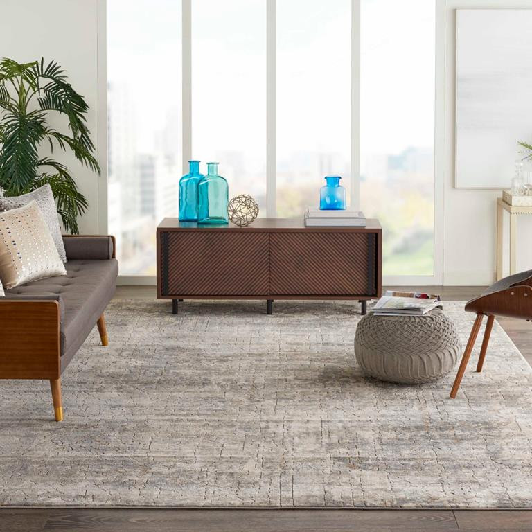 Nourison Quarry QUA03 Beige Grey 7x10 Rug in Room