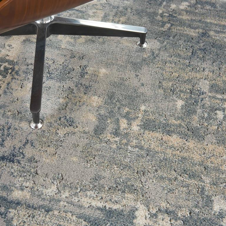 Nourison Quarry QUA04 Grey Beige Area Rug Detail on Floor