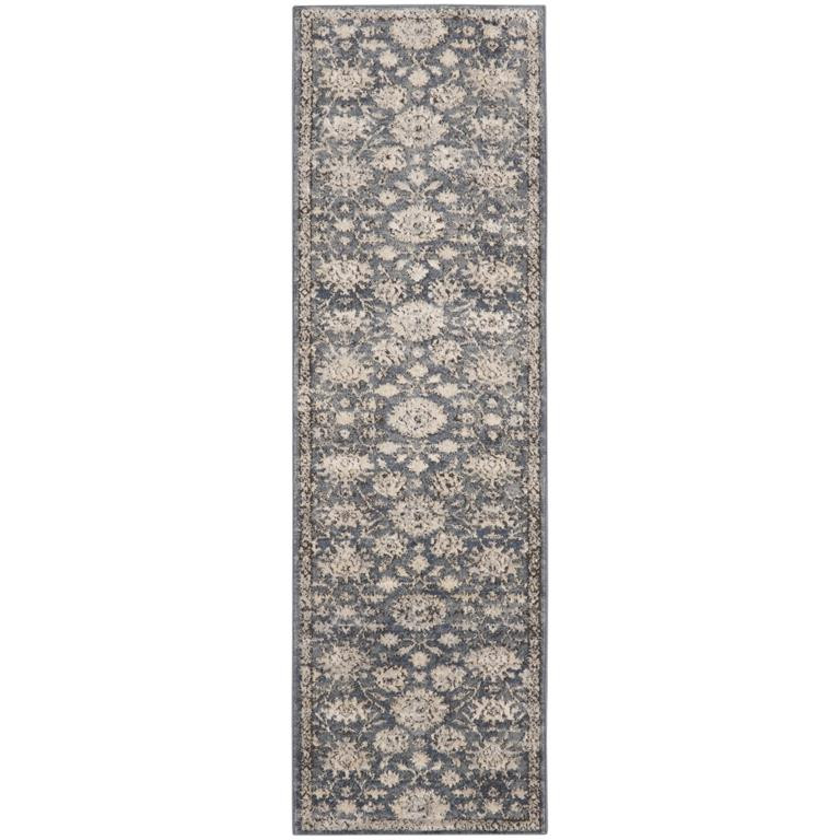 Nourison Quarry QUA06 Blue Beige 2x8 Runner Rug