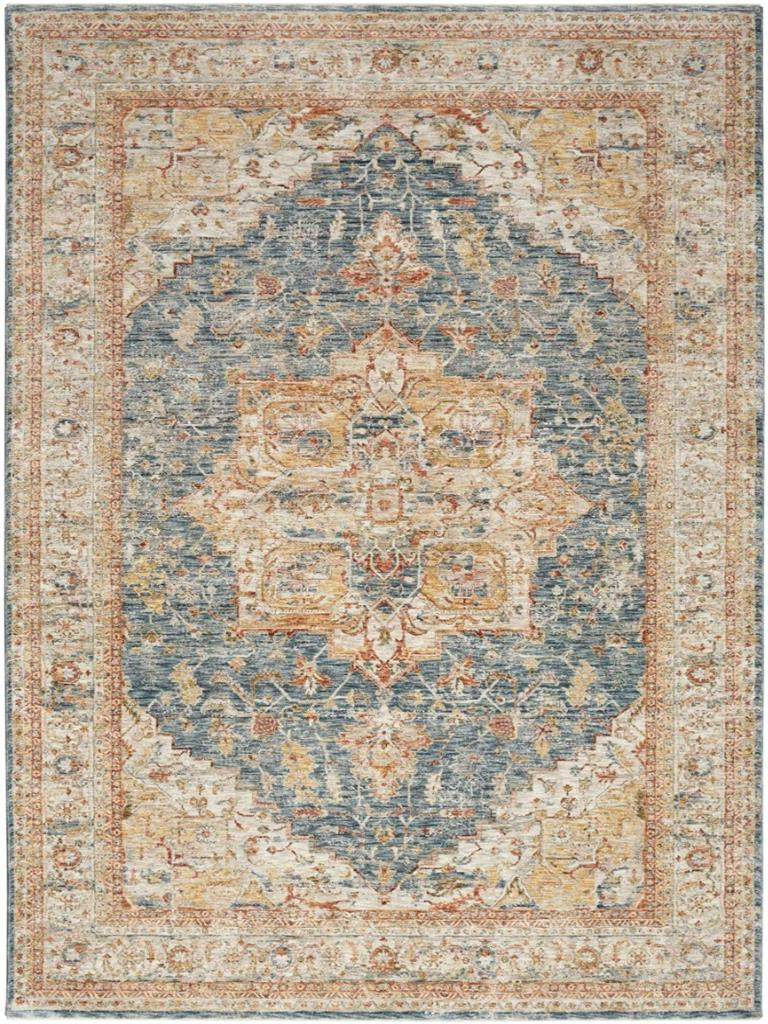 Nourison Sahar SHR06 Ivory Blue Area Rug | Carpetmart.com - Carpet ...